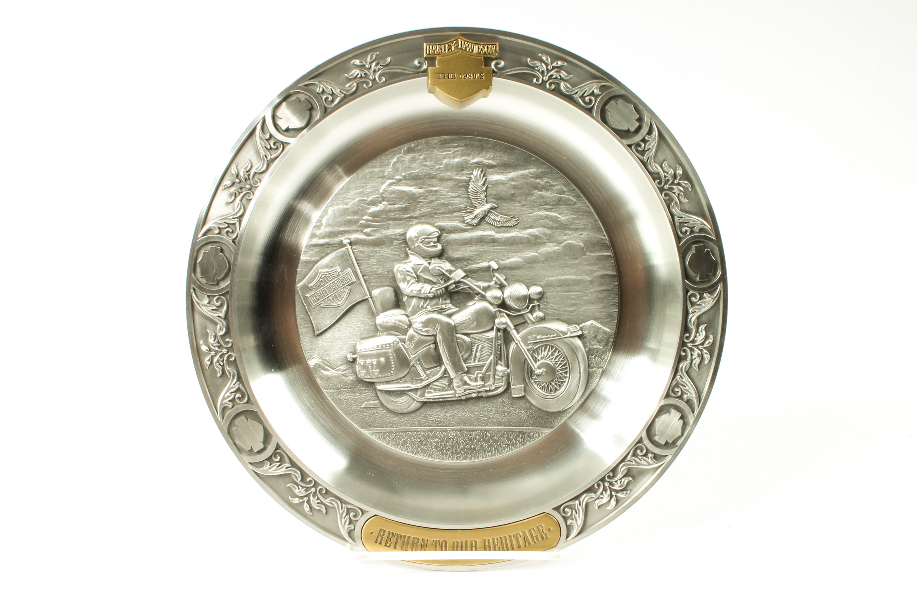 Assortment of Harley-Davidson Pewter Plates