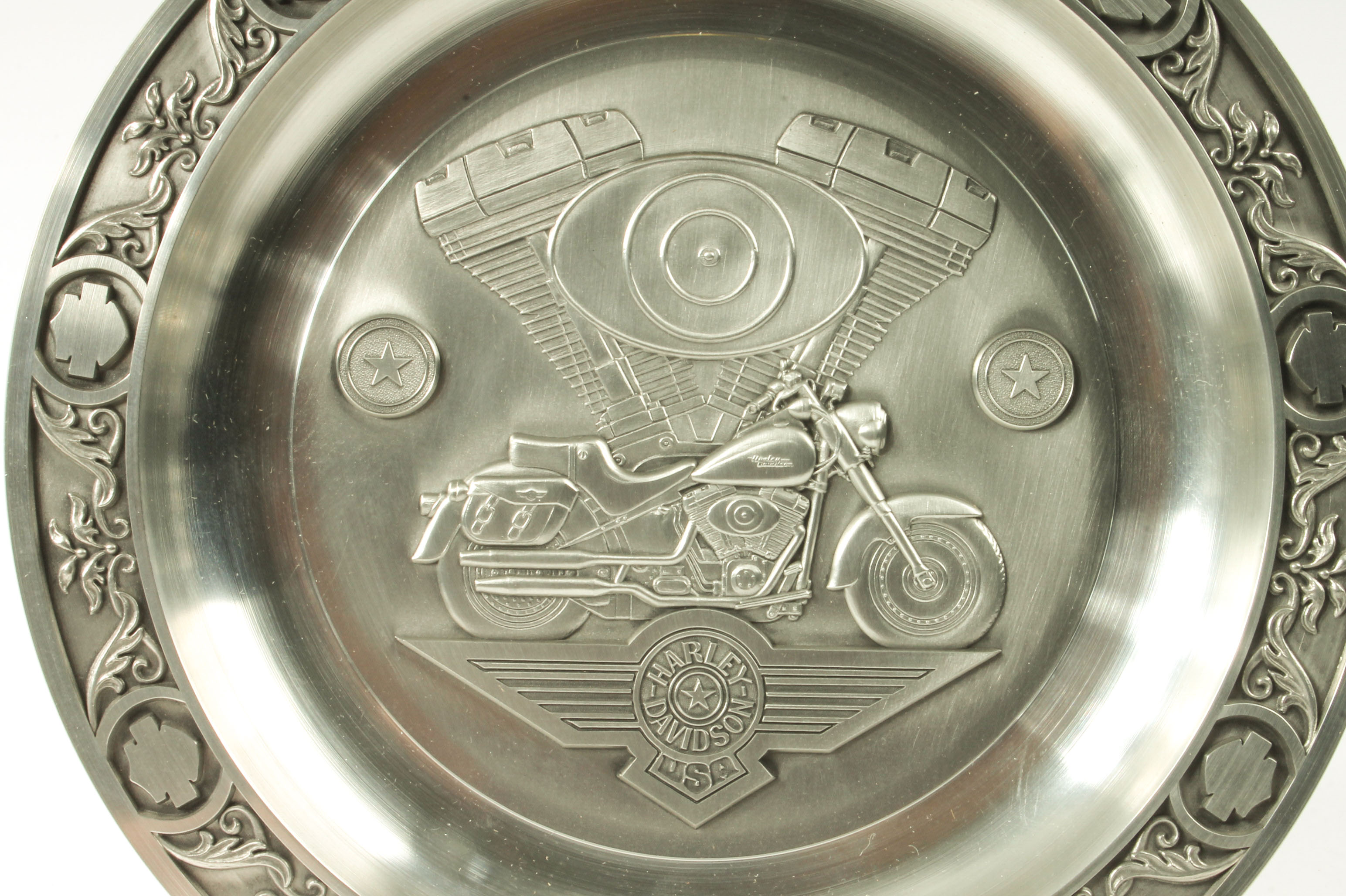 Assortment of Harley-Davidson Pewter Plates