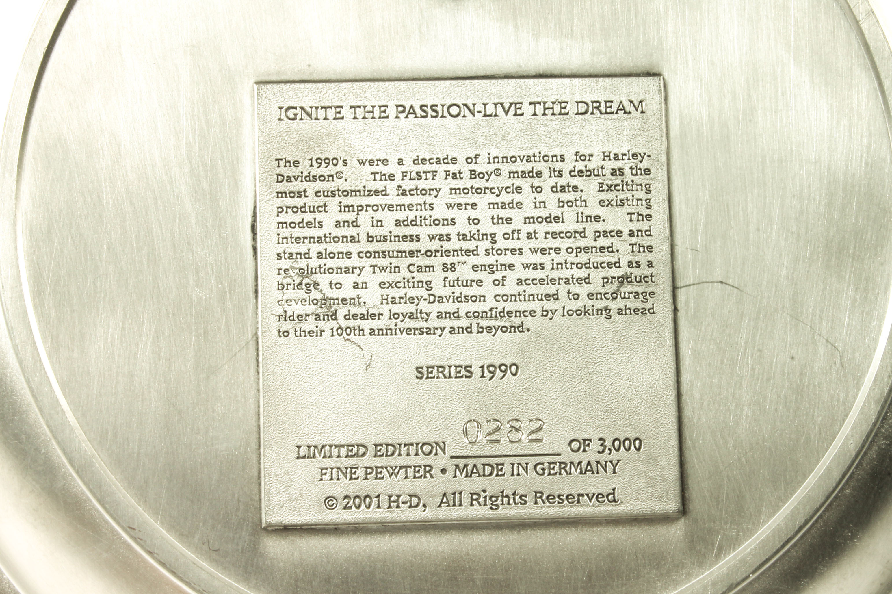 Assortment of Harley-Davidson Pewter Plates