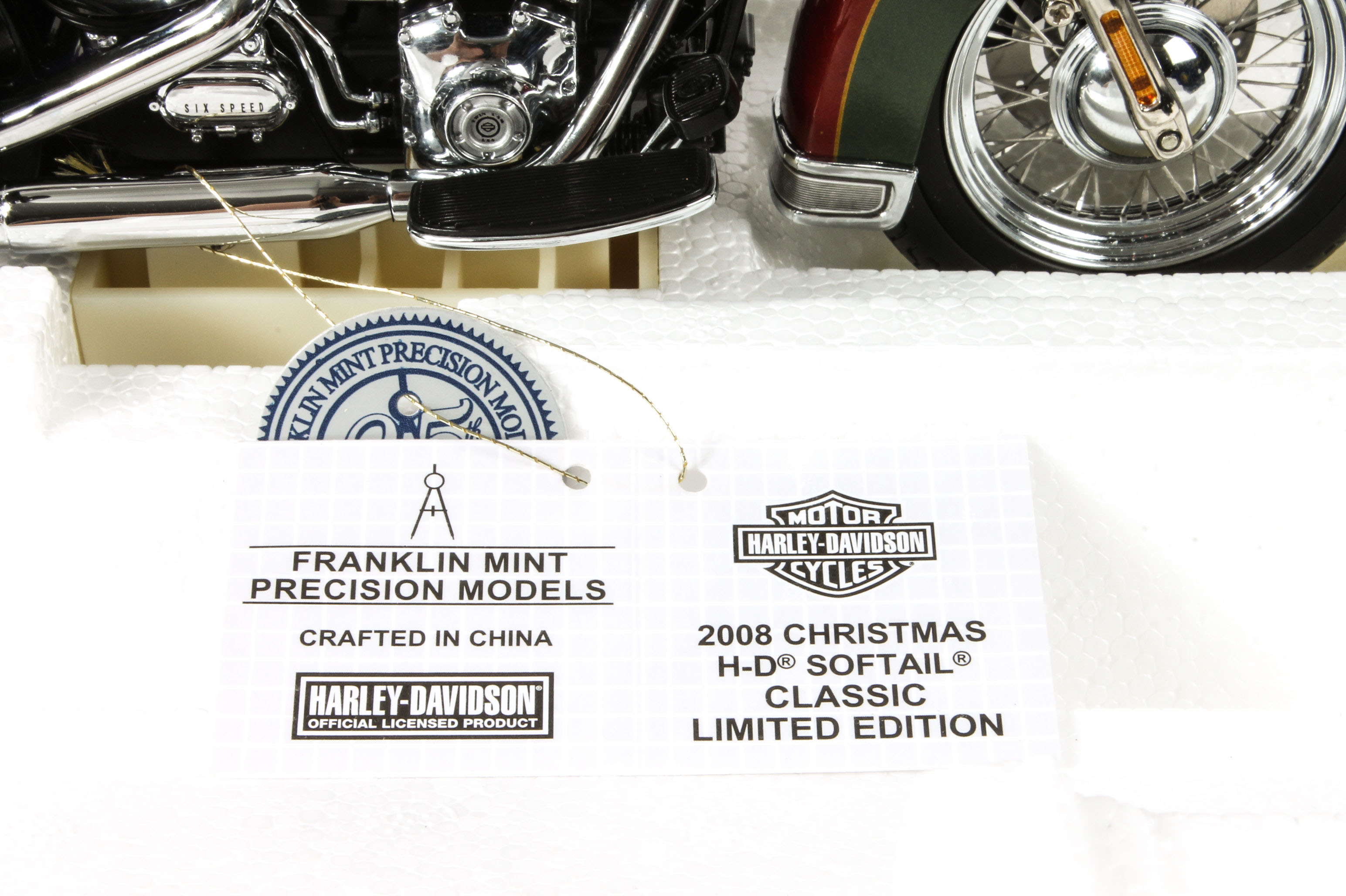 Franklin Mint Harley-Davidson Christmas Edition Model Motorcycle