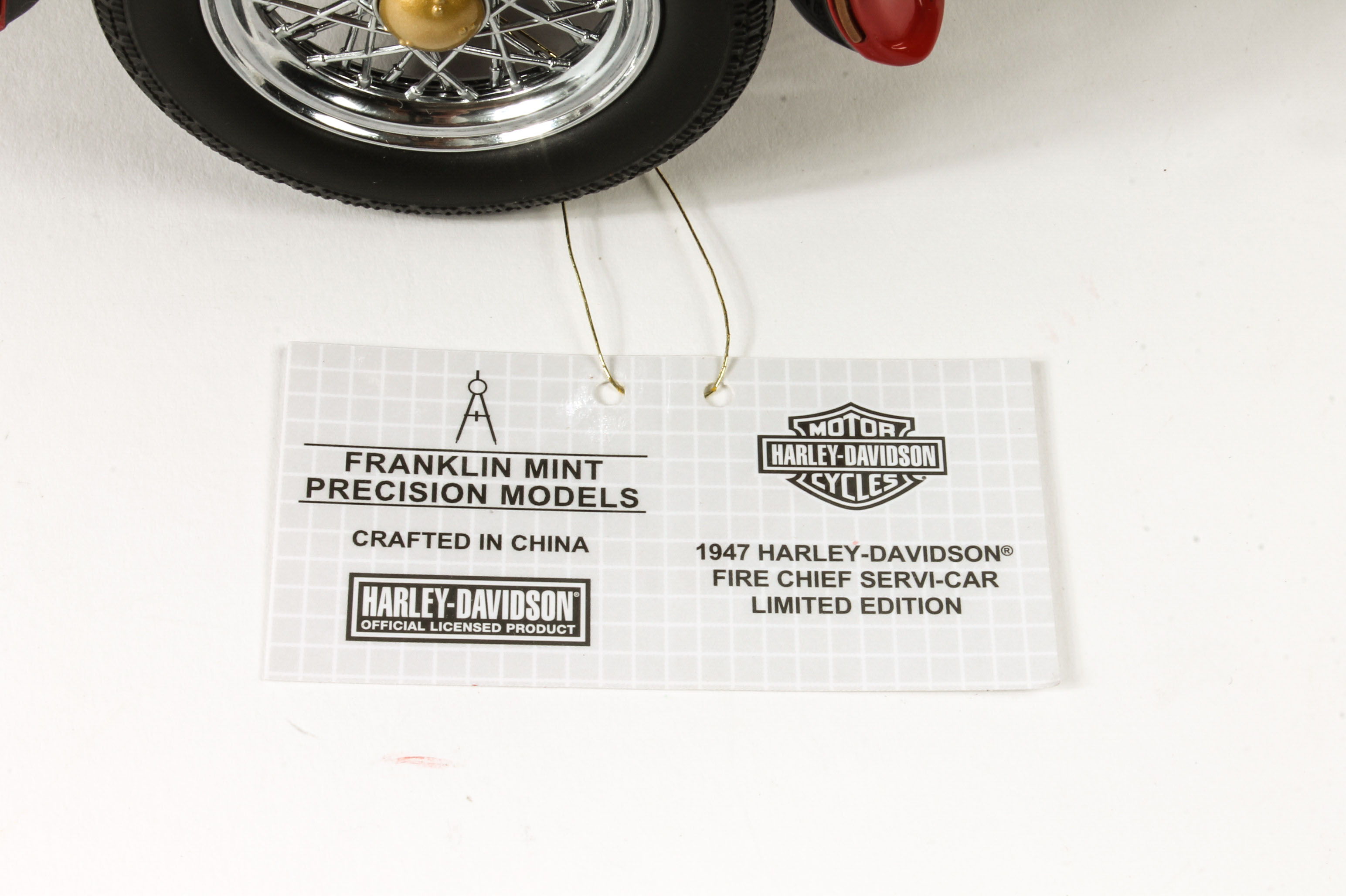 Franklin Mint Harley-Davidson Die-Cast "Fire Chief Servi-Car"