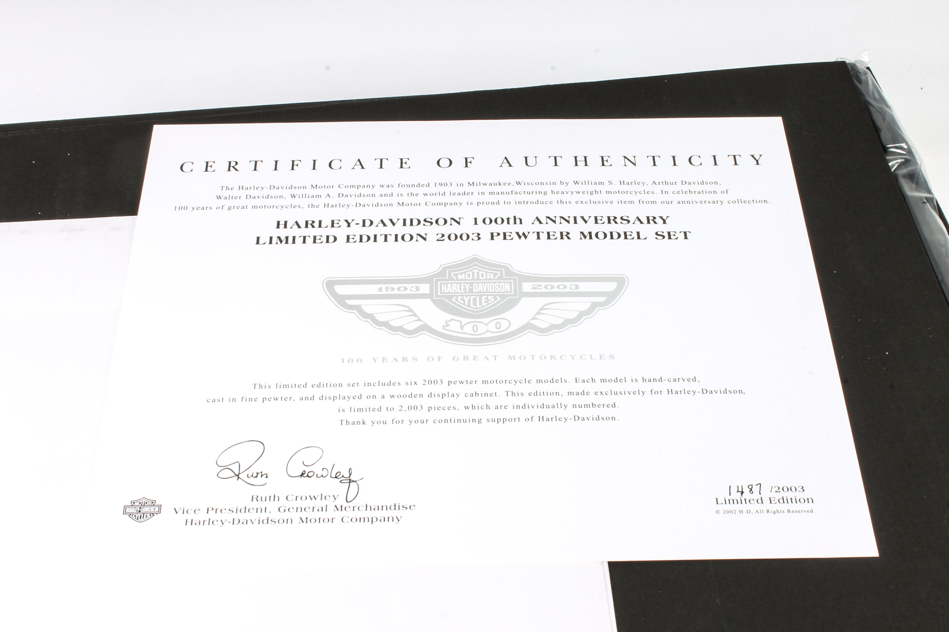 Harley-Davidson 100th Anniversary Limited Edition Pewter Model Set