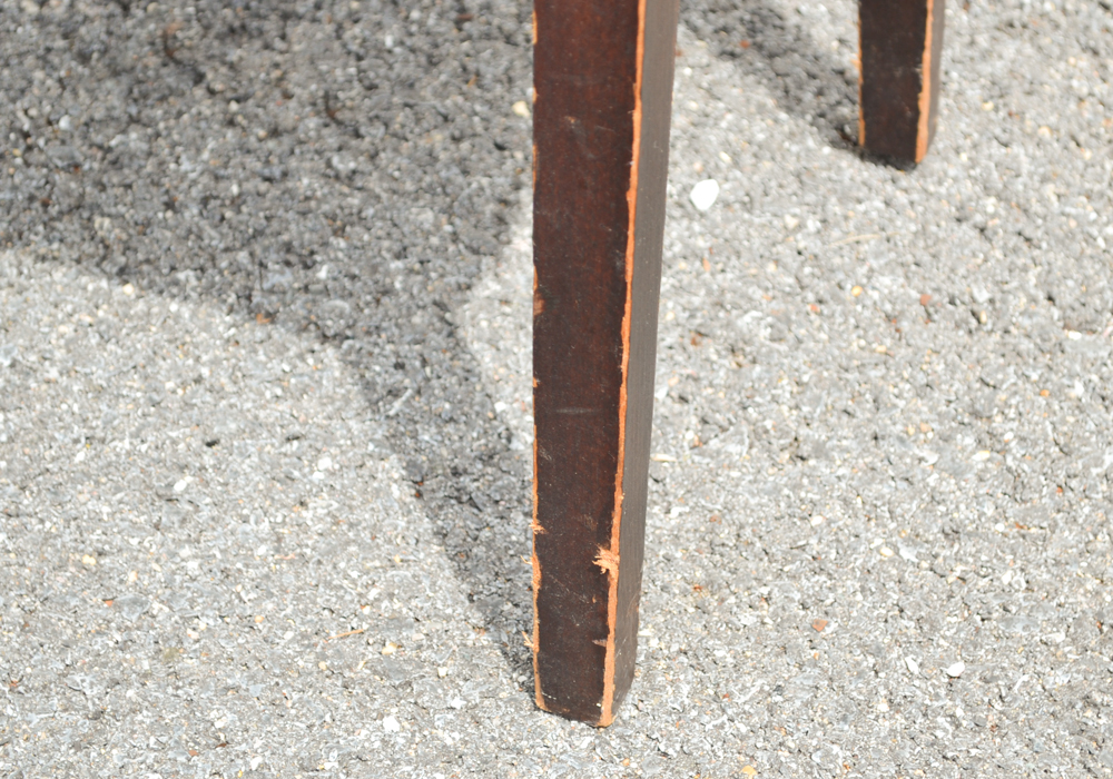 Worked Wood Grid Patterned Stool/Stand