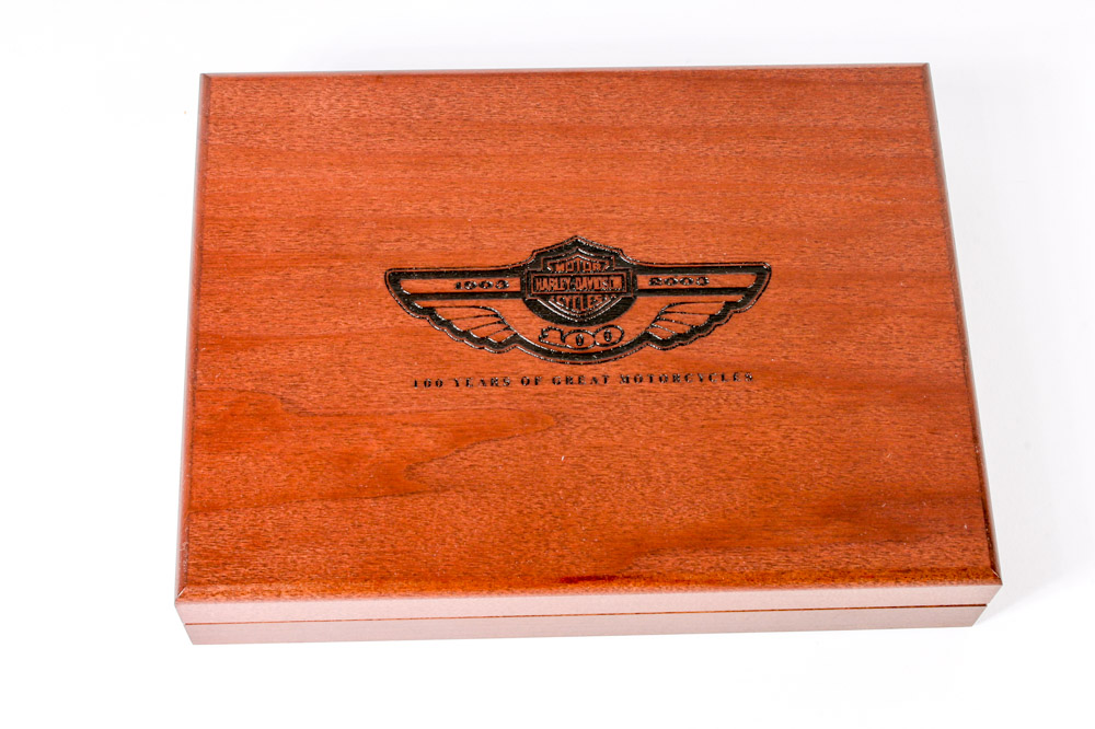 Pair of Limited Edition Harley-Davidson 100th Anniversary Medallions