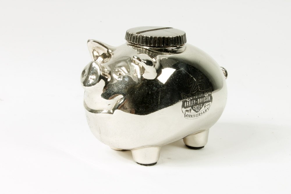 Pair of Harley-Davidson Commemorative Piggy Banks