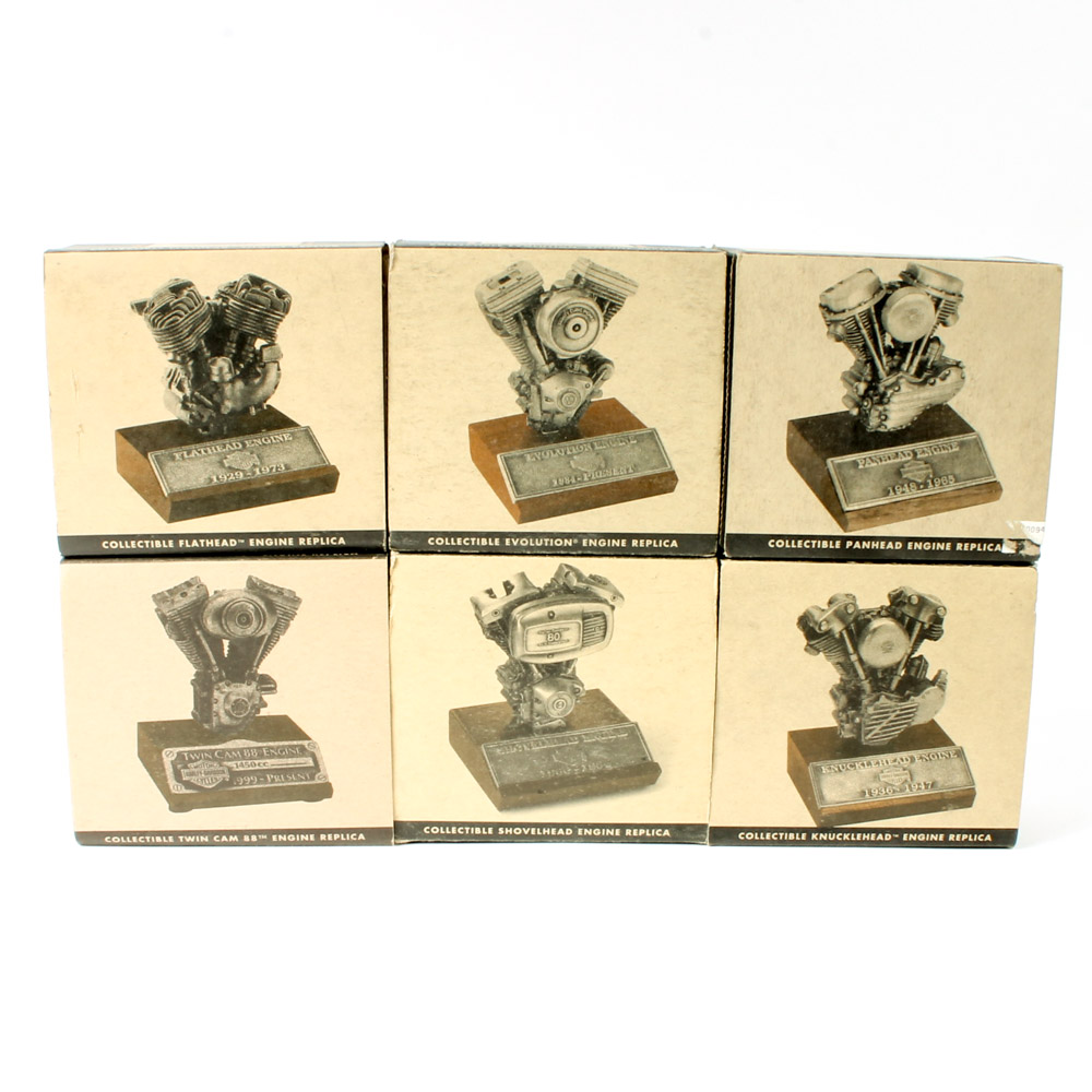 Collection of Pewter Harley-Davidson Model Engines