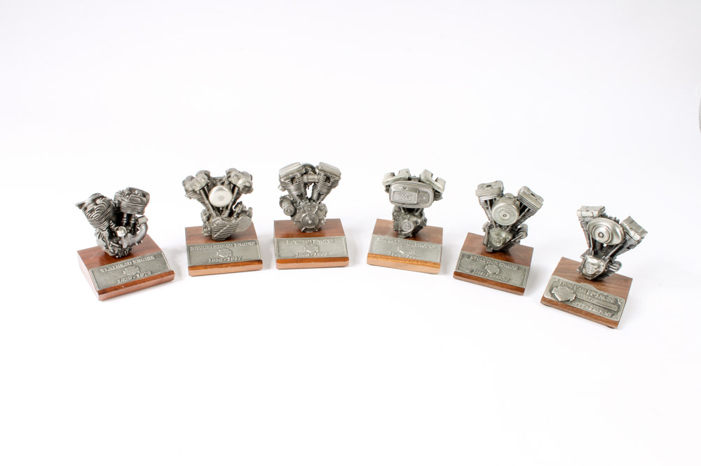 Collection of Pewter Harley-Davidson Model Engines