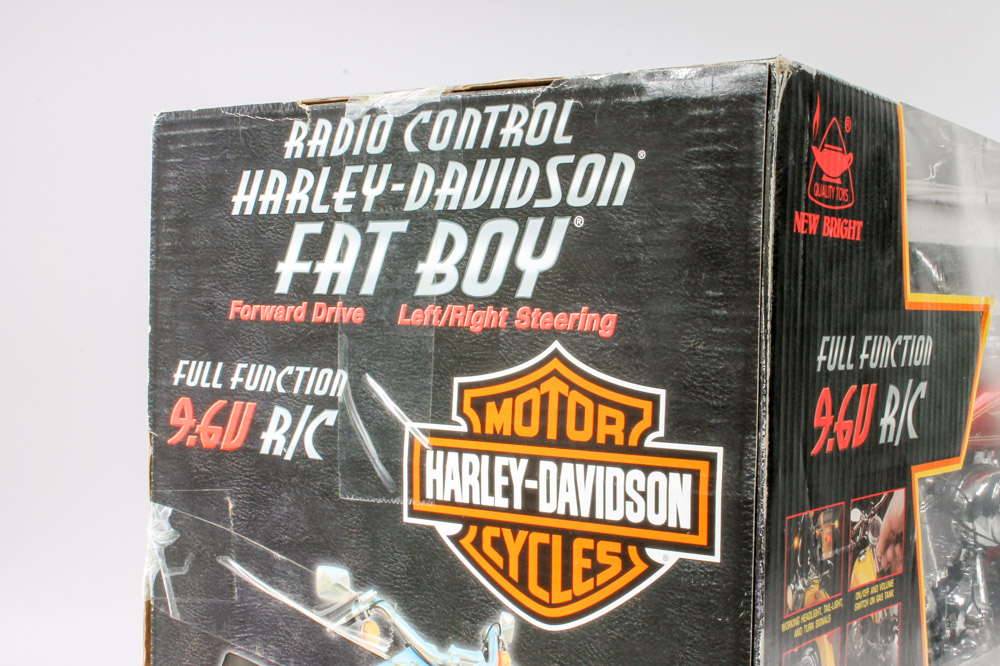 Remote Control "Harley-Davidson Fat Boy" Toy Motorcycle by New Bright