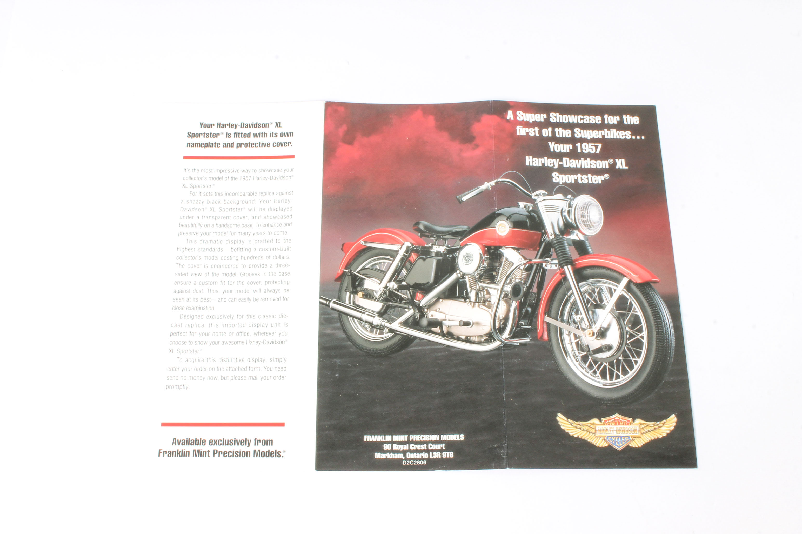 Franklin Mint Model 1957 Harley-Davidson XL Sportster in Box