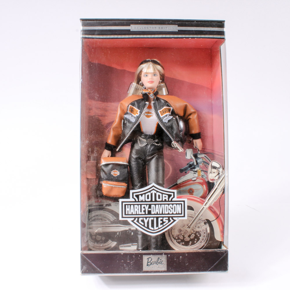 Variety of Four Mattel Ken® and Barbie® Harley-Davidson Collectible Dolls