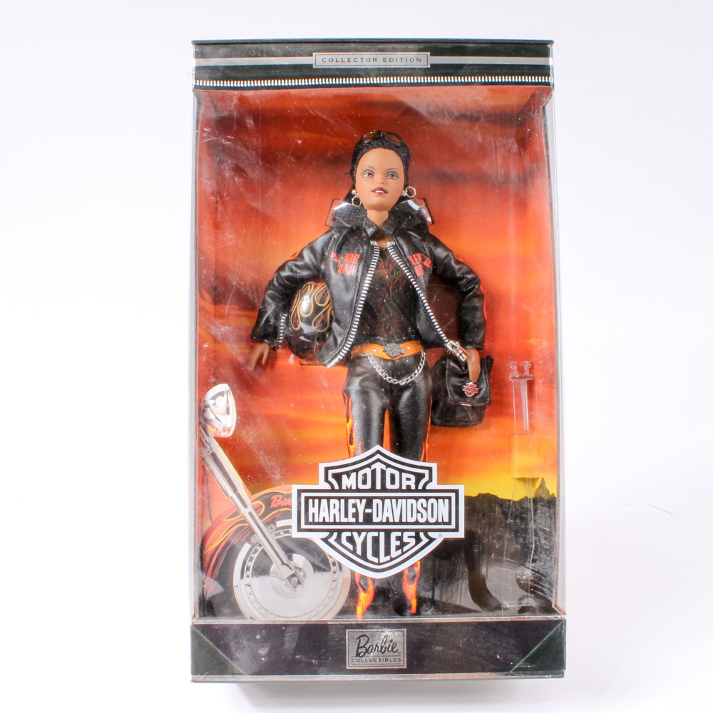 Variety of Four Mattel Ken® and Barbie® Harley-Davidson Collectible Dolls