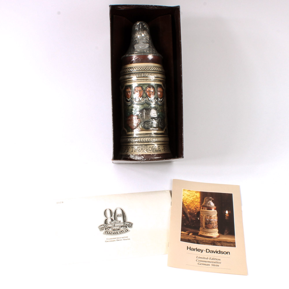 Limited Edition Harley-Davidson 80th Anniversary Commemorative German Stein