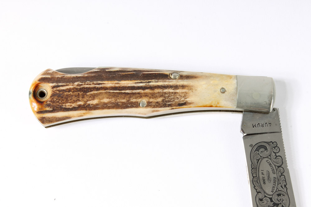 Harley-Davidson Pocket Knife by Aurum with Leather Case