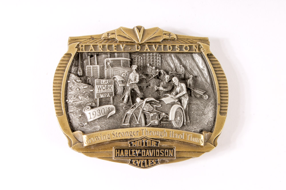 Group of Limited Edition Harley-Davidson Commemorative Belt Buckles