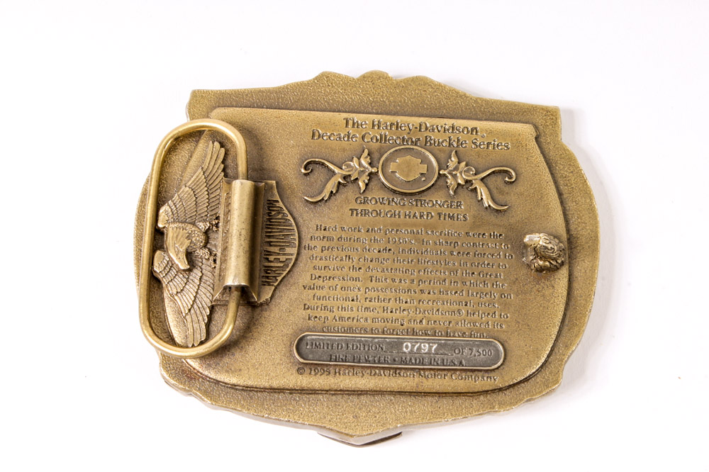 Group of Limited Edition Harley-Davidson Commemorative Belt Buckles