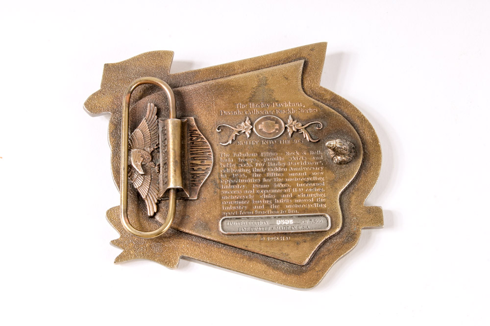 Group of Limited Edition Harley-Davidson Commemorative Belt Buckles