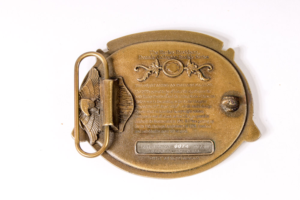 Group of Limited Edition Harley-Davidson Commemorative Belt Buckles