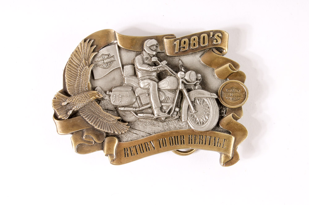 Group of Limited Edition Harley-Davidson Commemorative Belt Buckles
