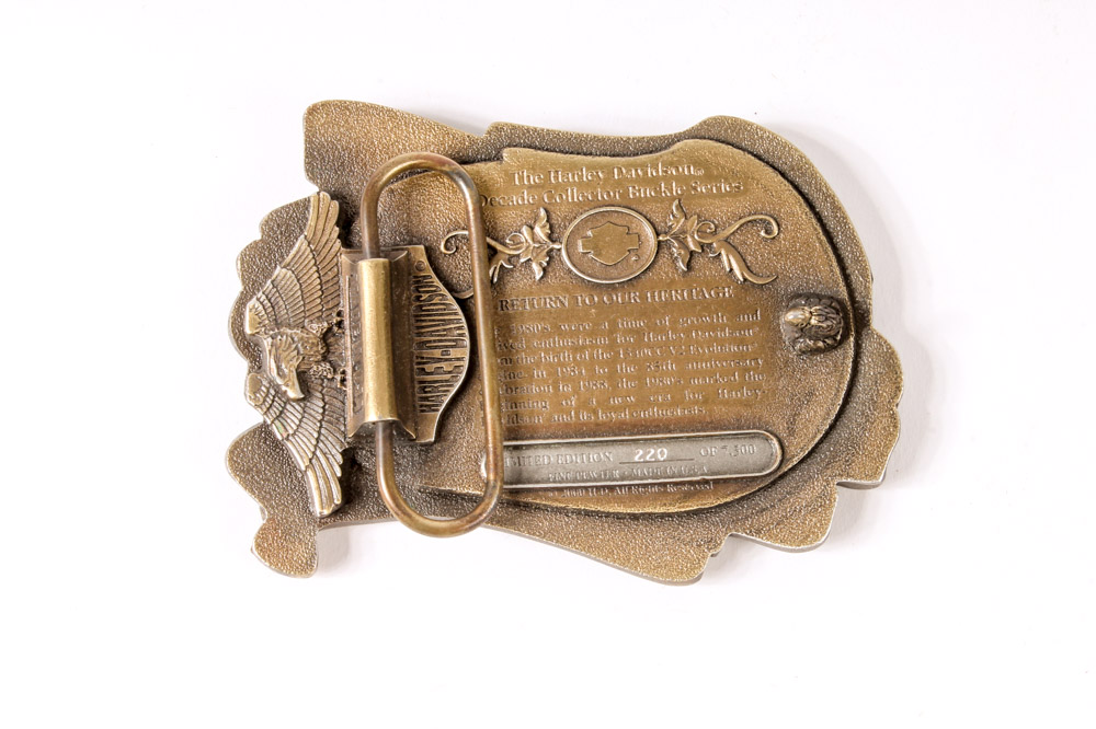 Group of Limited Edition Harley-Davidson Commemorative Belt Buckles