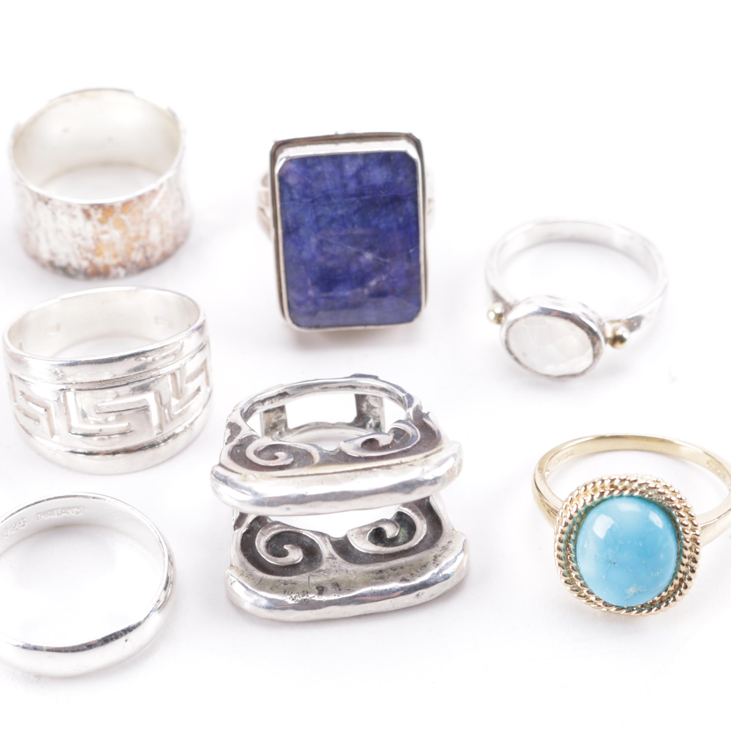 Sterling Silver Rings and Bracelet