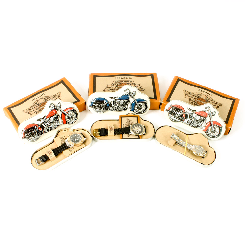 Three Harley-Davidson Collector Watches