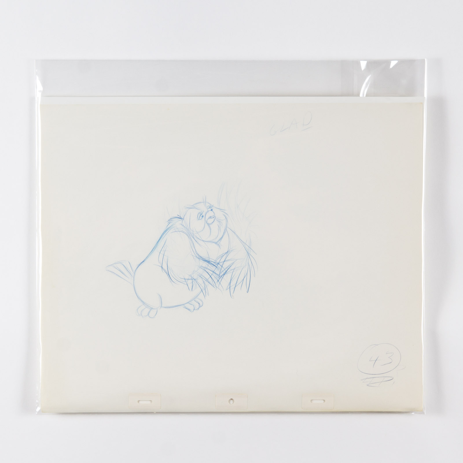 Original Big Mama "The Fox and the Hound" (1981) Production Animation Sketch