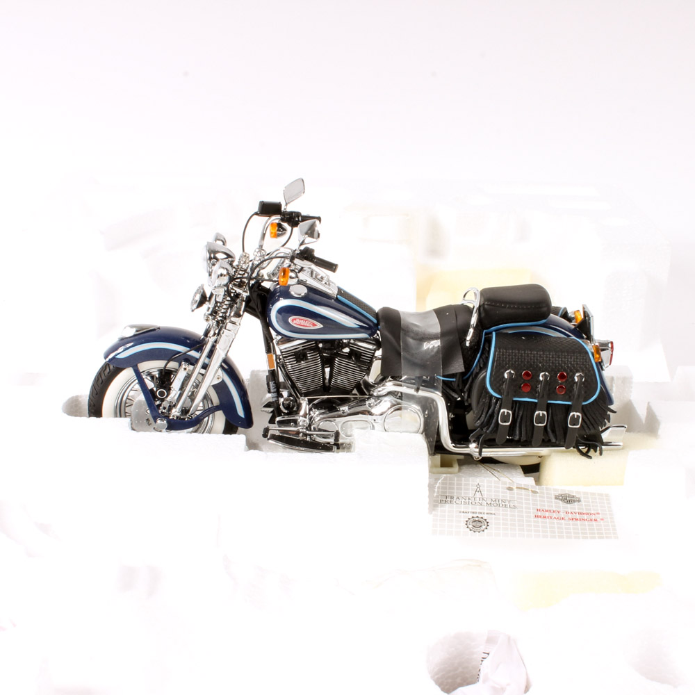 Franklin Mint Harley-Davidson Heritage Springer Model Motorcycle