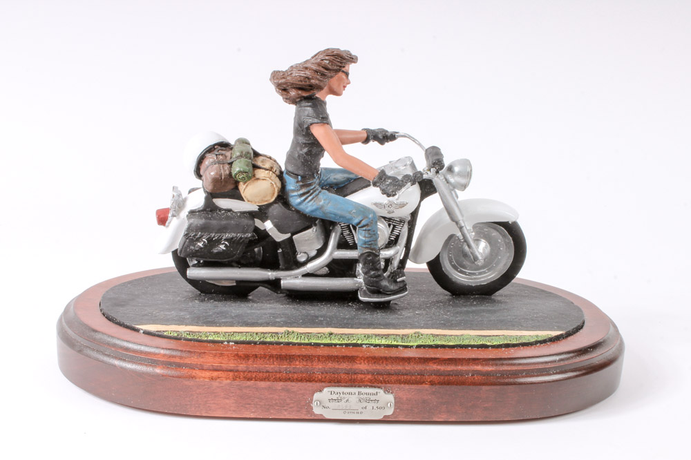 "Daytona Bound" Limited Edition Hand-Painted Figurine by Harley-Davidson