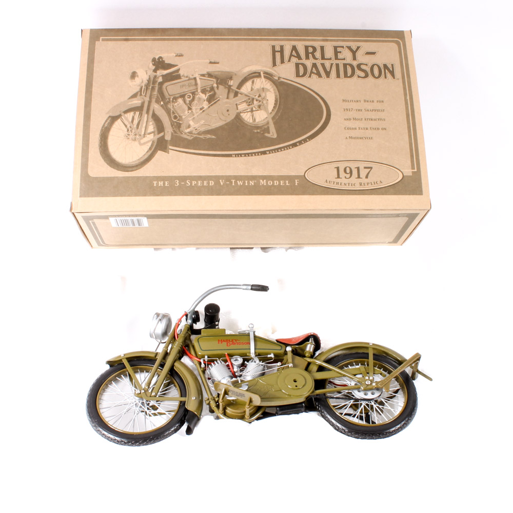 Harley-Davidson Die-Cast Model 1917 V-Twin Model F Motorcycle