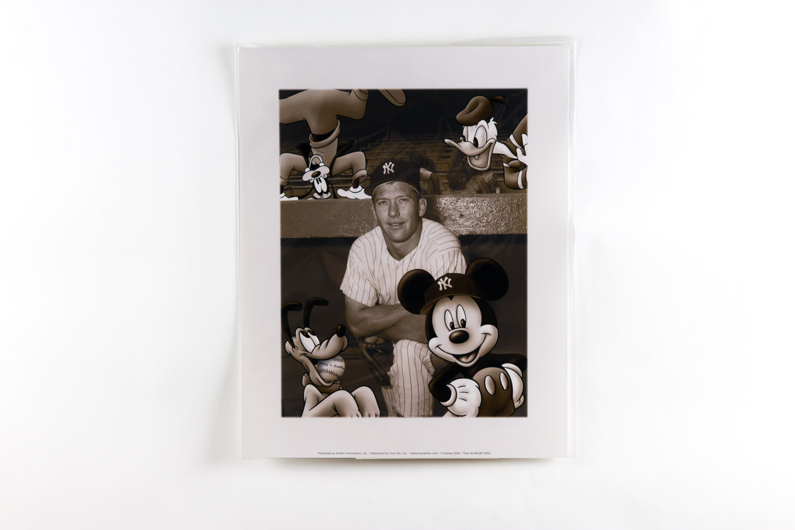 Mickey Mantle Themed "Mickey and the Mick" Disney Fuji Crystal Archival Photograph