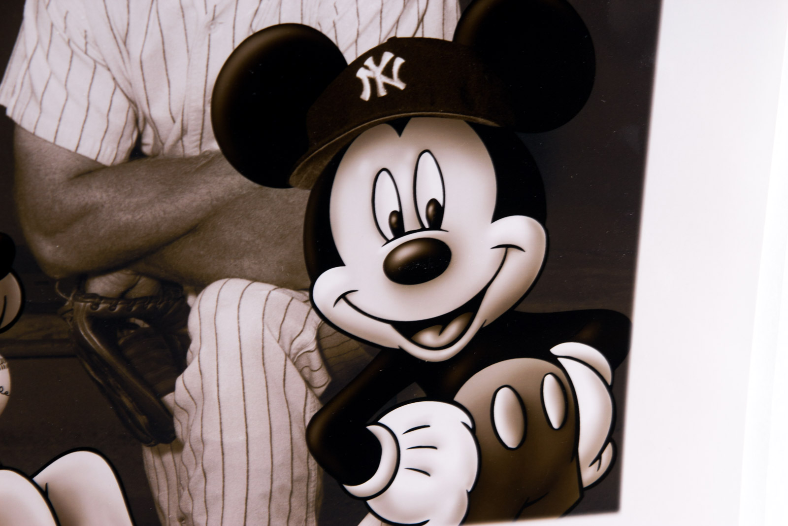 Mickey Mantle Themed "Mickey and the Mick" Disney Fuji Crystal Archival Photograph