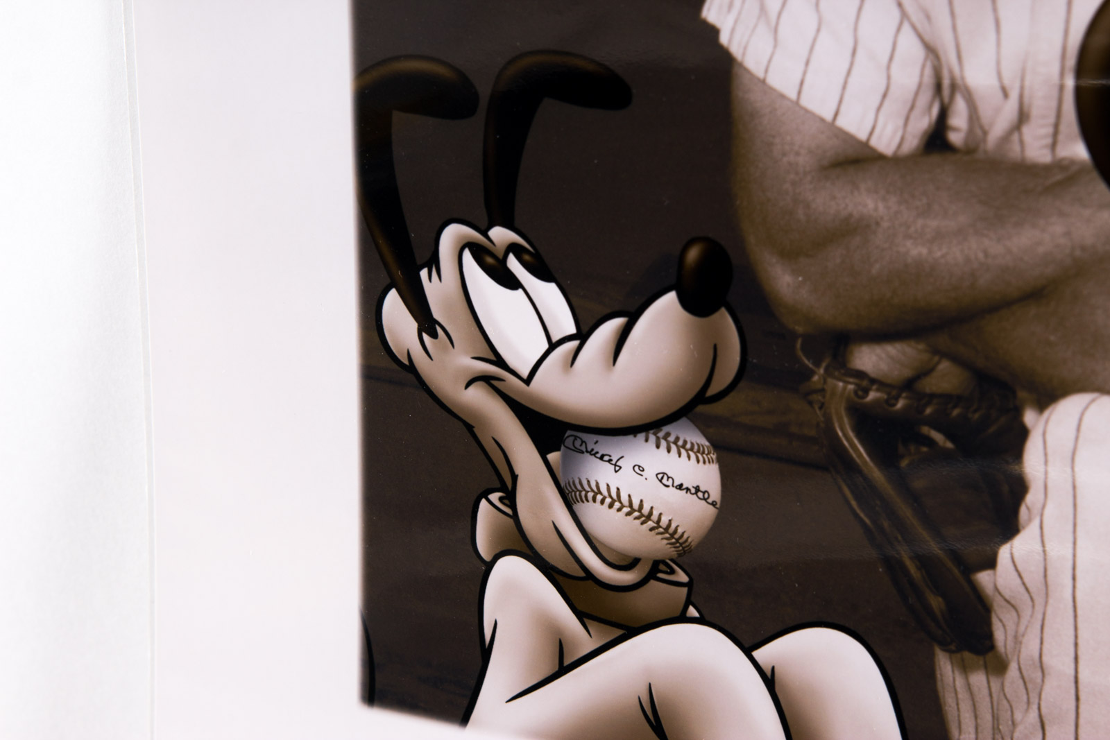 Mickey Mantle Themed "Mickey and the Mick" Disney Fuji Crystal Archival Photograph