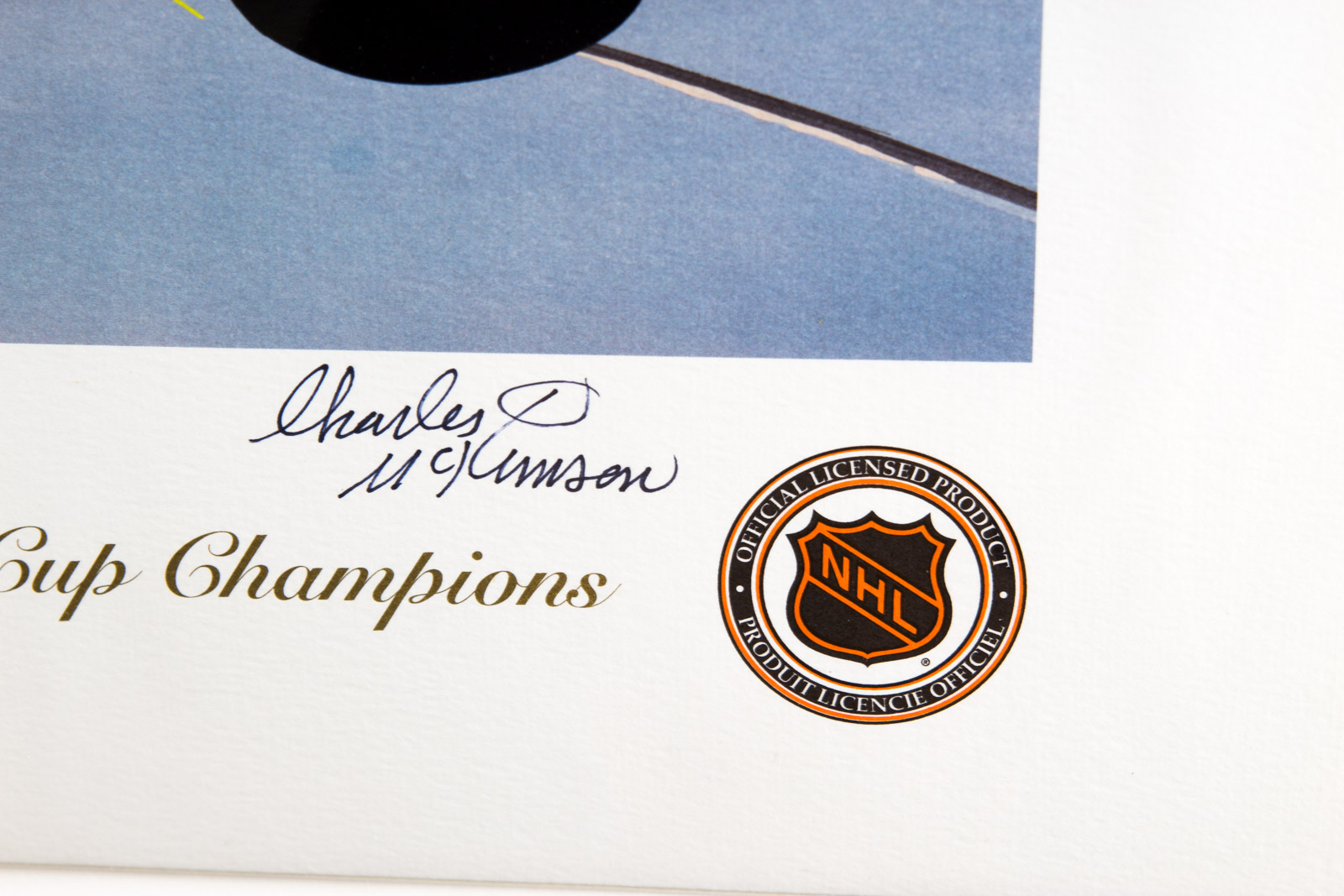 Colorado Avalanche Hockey Themed Looney Tunes "He Shoots, He Scores" Lithoserigraph, Signed by Animators Tom and Charles McKimson