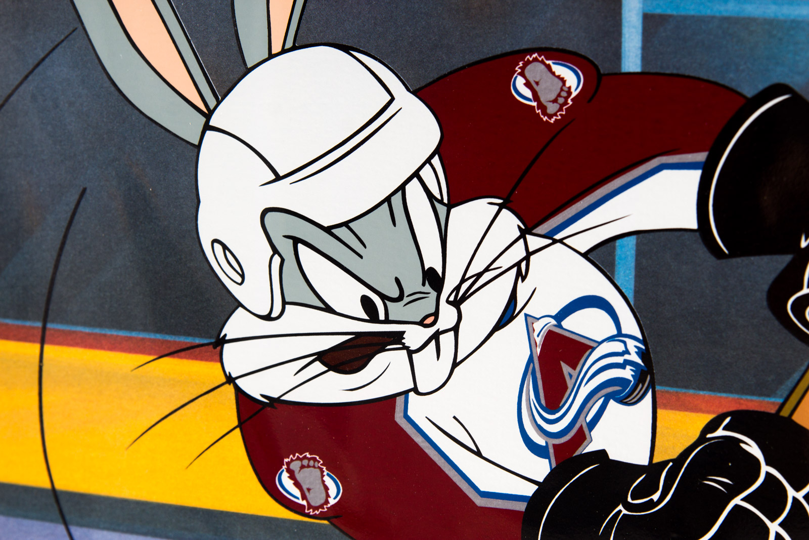 Colorado Avalanche Hockey Themed Looney Tunes "He Shoots, He Scores" Lithoserigraph, Signed by Animators Tom and Charles McKimson