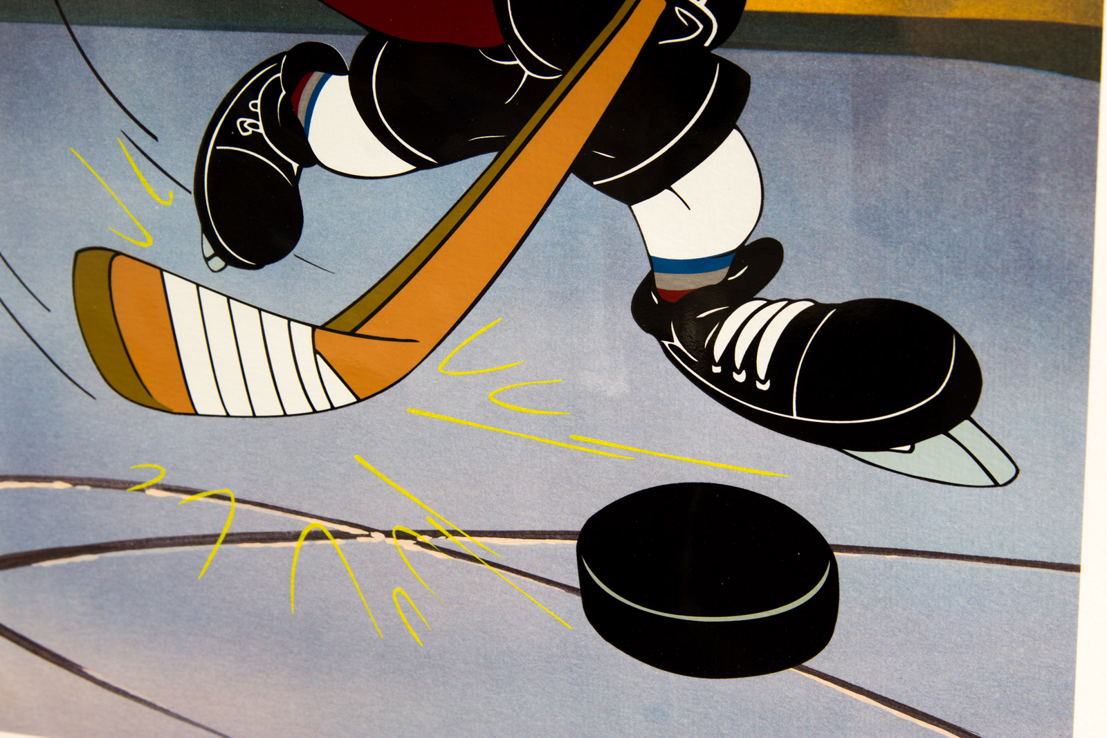 Colorado Avalanche Hockey Themed Looney Tunes "He Shoots, He Scores" Lithoserigraph, Signed by Animators Tom and Charles McKimson