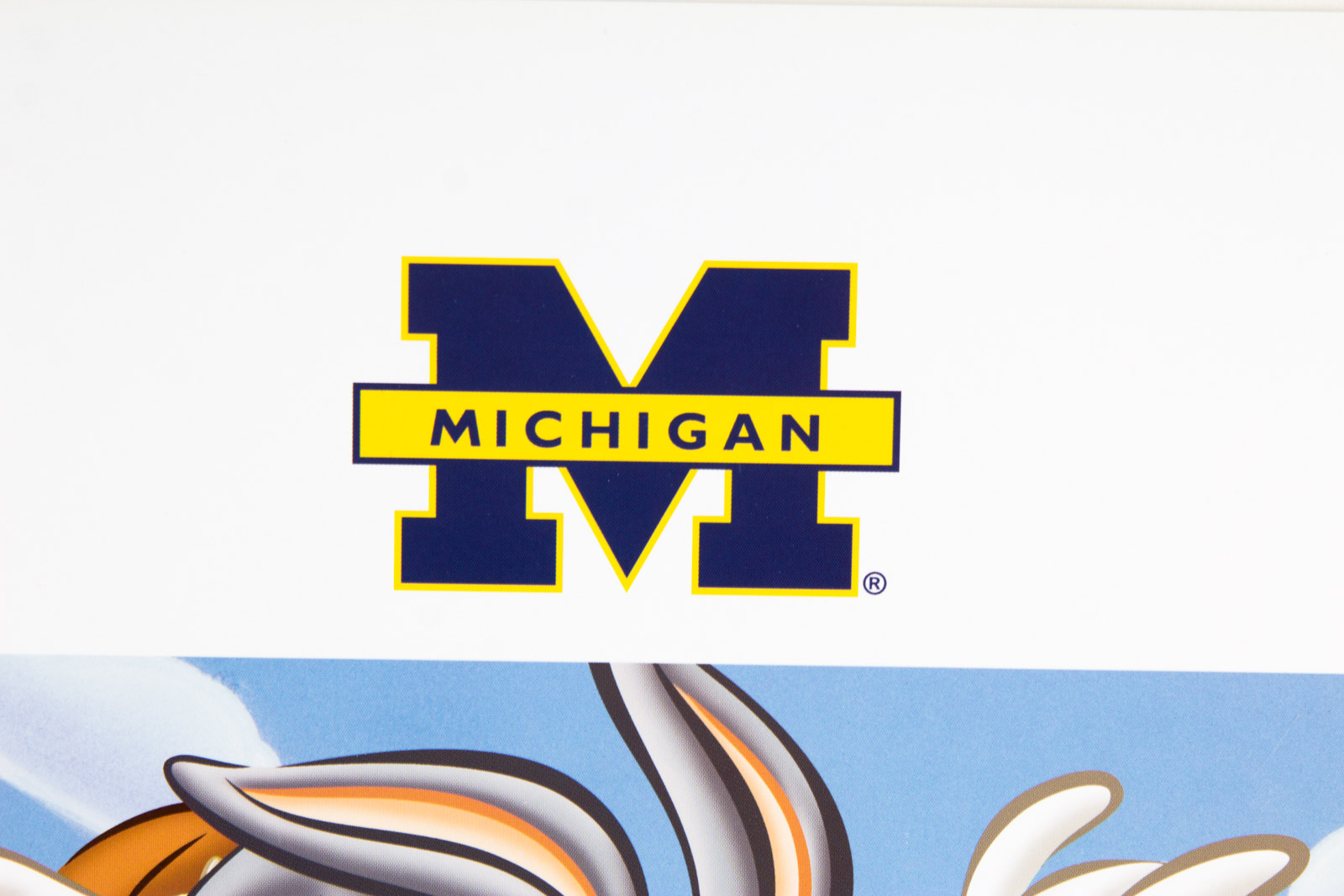 Michigan Wolverine Football Themed Looney Tunes "Touchdown Taz" Lithograph