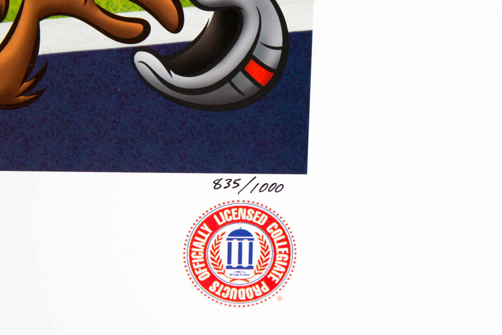 Michigan Wolverine Football Themed Looney Tunes "Touchdown Taz" Lithograph