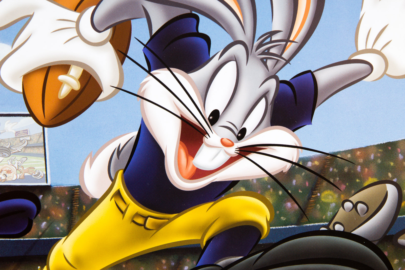 Michigan Wolverine Football Themed Looney Tunes "Touchdown Taz" Lithograph