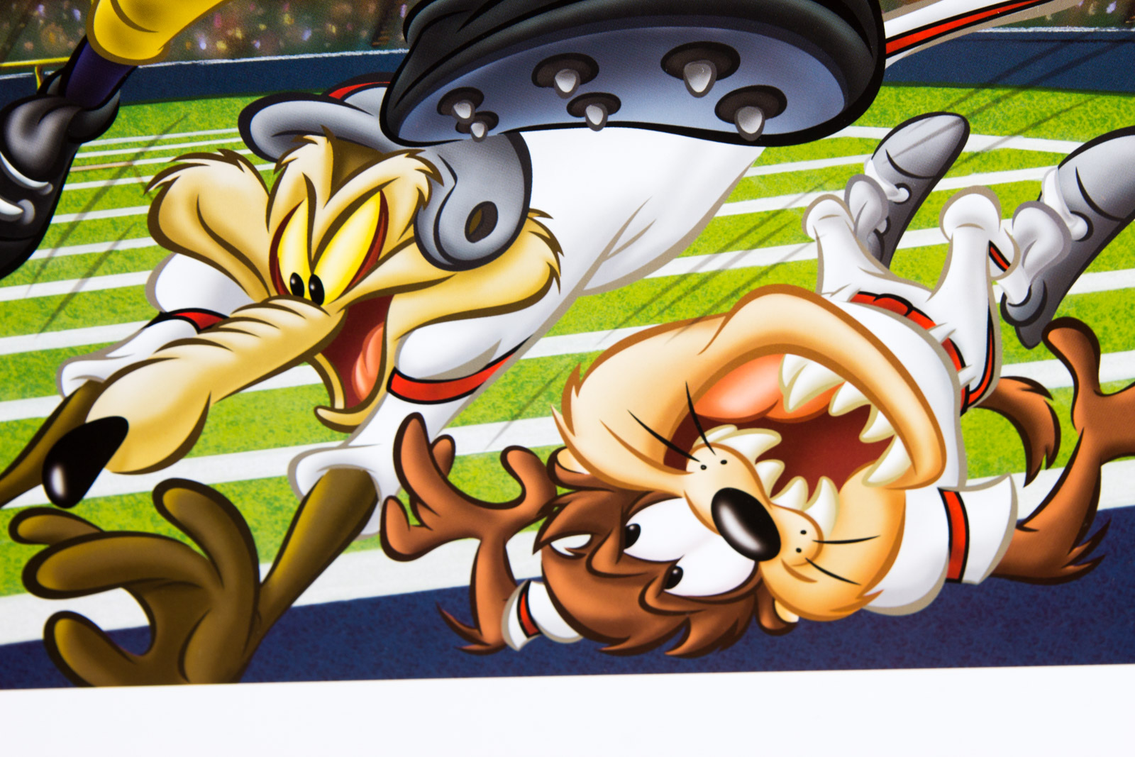 Michigan Wolverine Football Themed Looney Tunes "Touchdown Taz" Lithograph