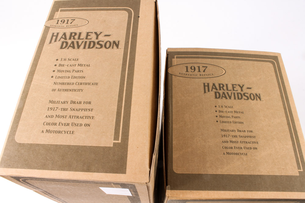 Die-Cast Harley-Davidson "1917 V-Twin Model F" Motorcycle Model