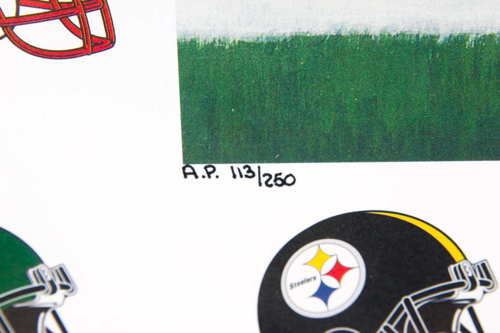 Football Themed Looney Tunes "Three Yards and a Cloud of Dust" Offset Lithograph, Signed by Animators Tim and Charles McKimson