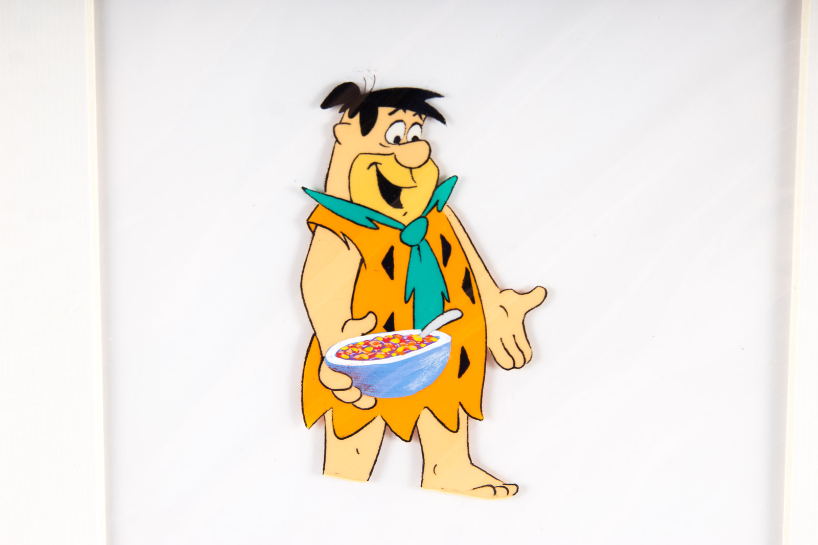 Original 1980s Flintstones Cereal Commercial Production Animation Cel and Sketch