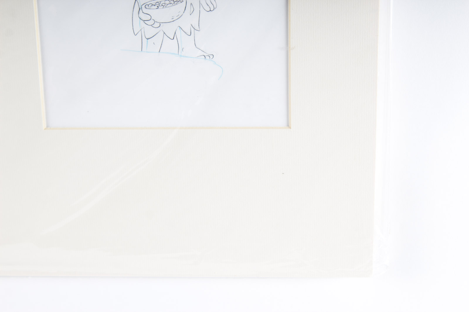 Original 1980s Flintstones Cereal Commercial Production Animation Cel and Sketch