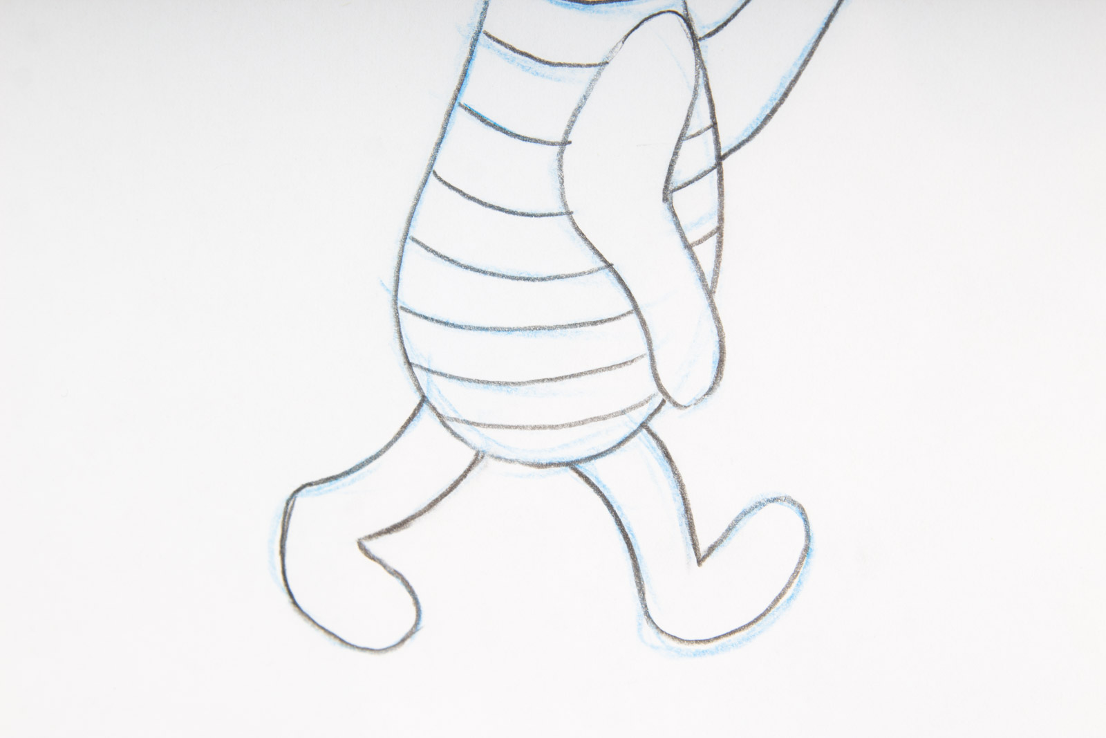 Paul Carlson Hand Painted 1980s Piglet "Winnie the Pooh" Animation Cel and Preparatory Drawing with Facsimile Walt Disney Signature