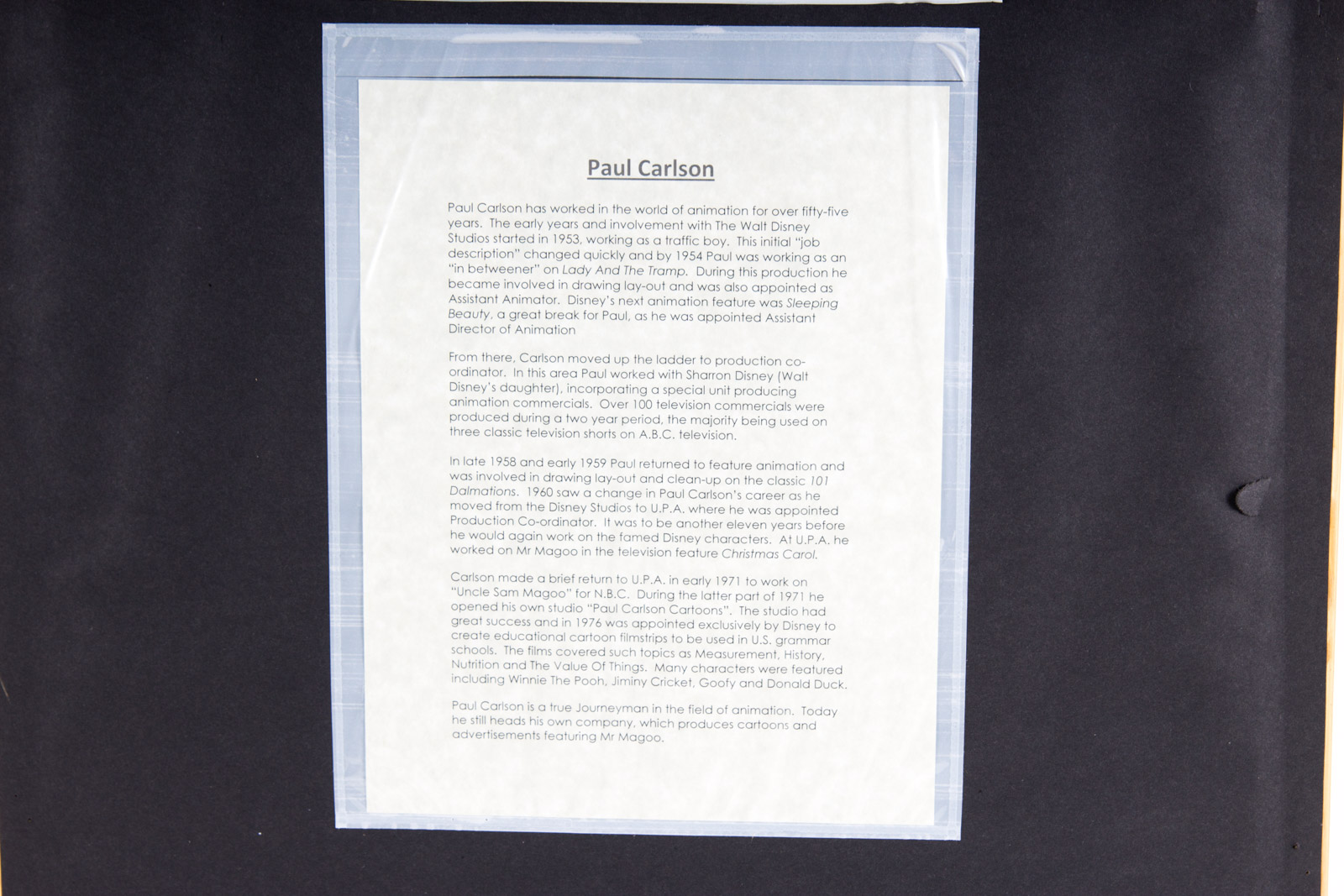 Paul Carlson Hand Painted 1980s Piglet "Winnie the Pooh" Animation Cel and Preparatory Drawing with Facsimile Walt Disney Signature