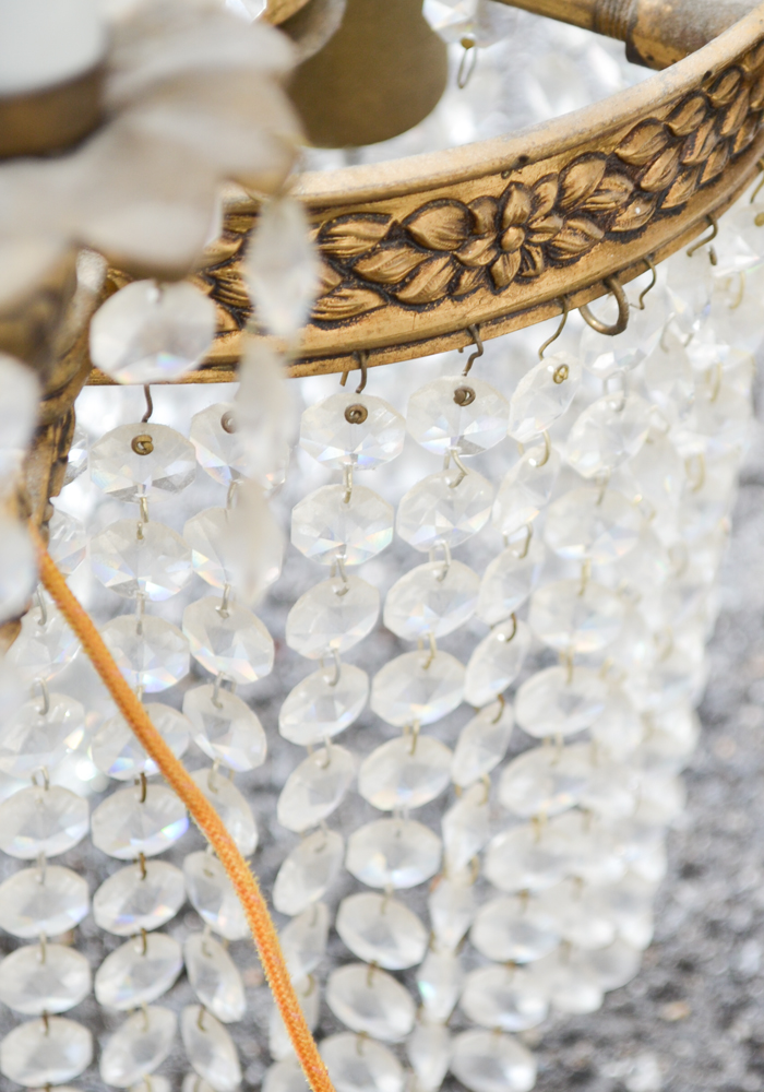 Stool With Attached Chandelier