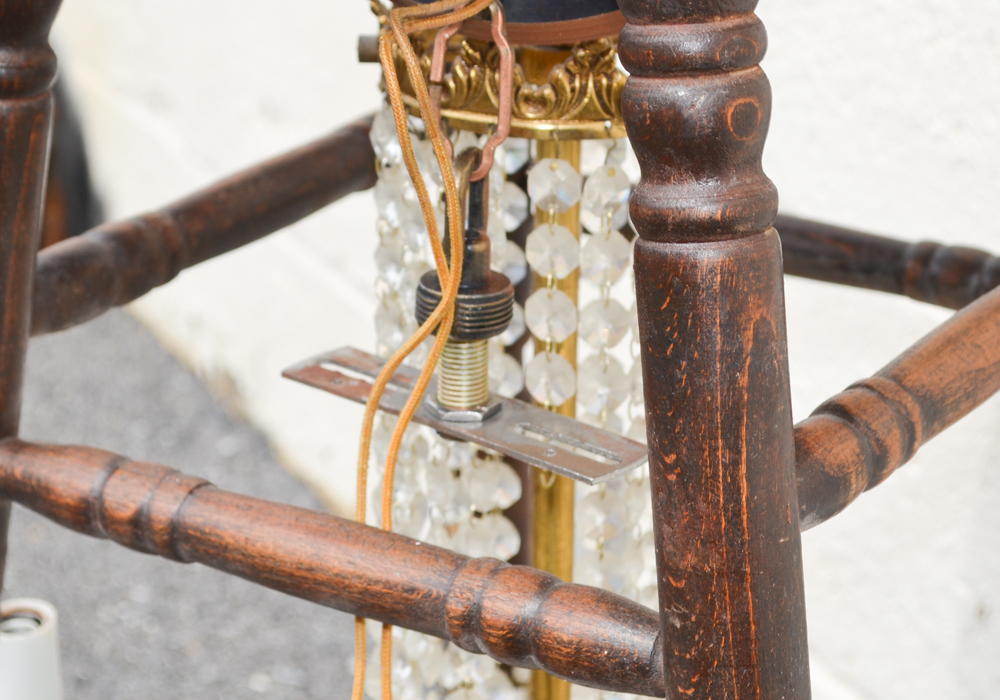 Stool With Attached Chandelier