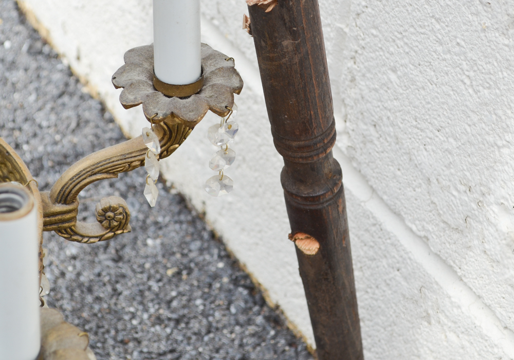 Stool With Attached Chandelier