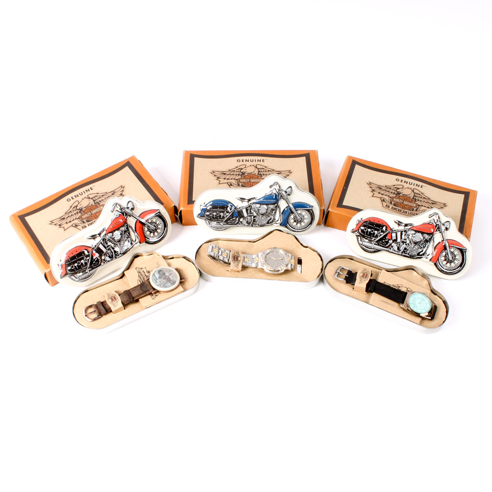 Assortment of Three Harley-Davidson Watches