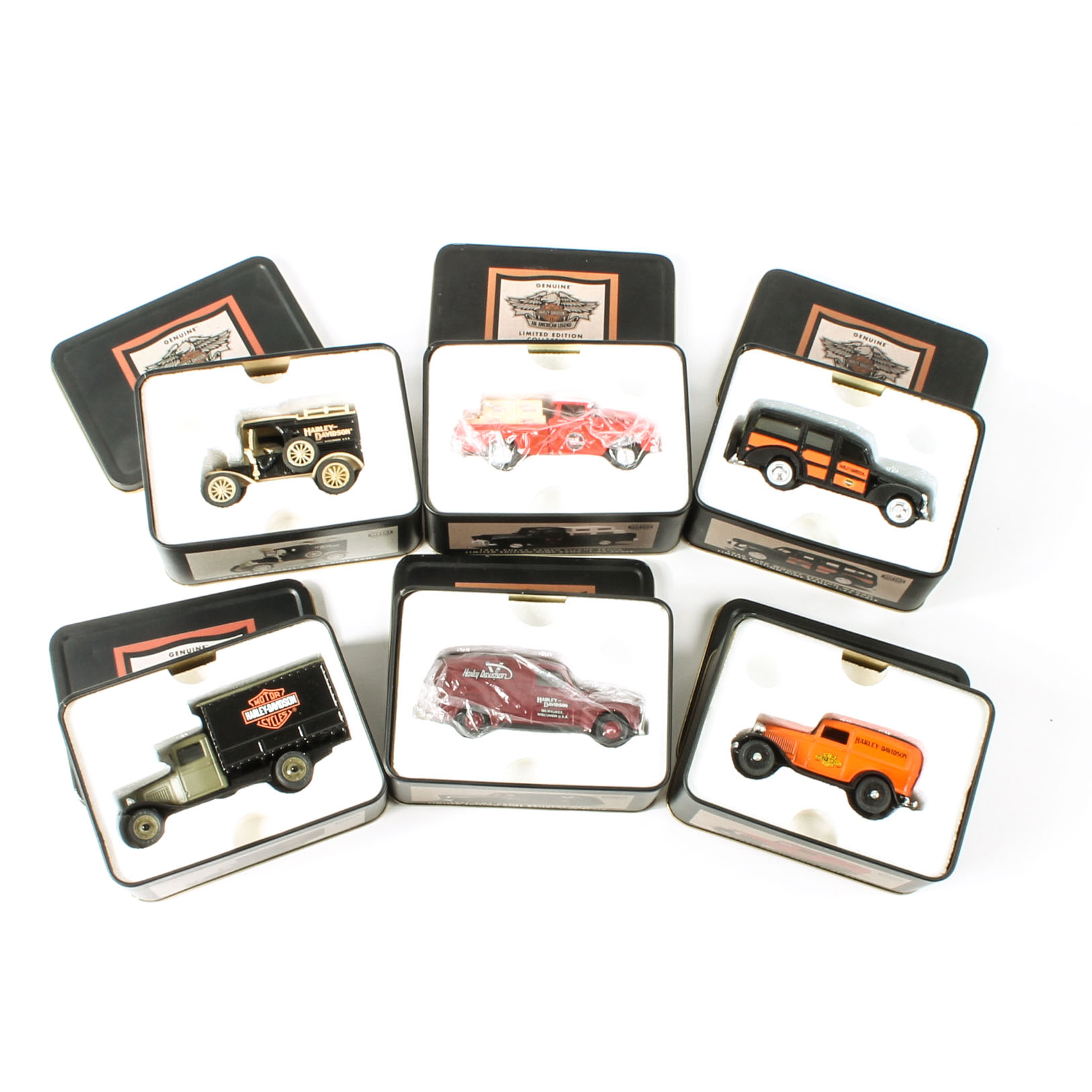 Collection of Harley-Davidson Branded Die-Cast Vehicle Dime Banks
